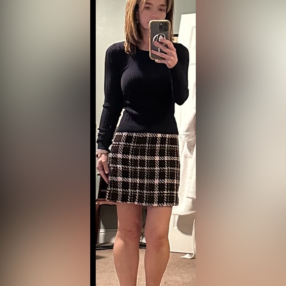 Favorite Daughter Brown and Cream Plaid Mini Skirt - Picture 4 of 5